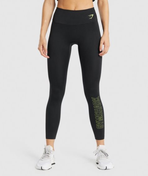 Women's Gymshark Training Graphic Leggings Black | NZ 2MXVAU